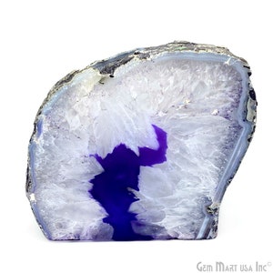 Purple Agate Crystal Votive Candle Holder, Crystal Cluster Tealight Holder by GemmartUSA (CDPP-10018)