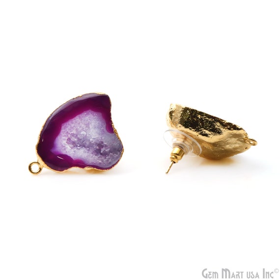 Druzy stud earrings diy deals