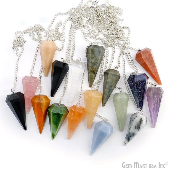 Crystal Pendulum, Healing Pendant, Dowsing Pointed Pendulum Pendant, Silver Plated Chain, Faceted Dowser Pendulum 44X16MM 14007 - Etsy Crystal Pendulum, Healing Pendant, Dowsing Pointed Pendulum Pendant, Silver Plated Chain, Faceted Dowser Pendulum 44X16MM 14007 - Etsy