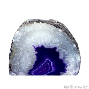 Purple Agate Crystal Votive Candle Holder, Crystal Cluster Tealight Holder by GemmartUSA (CDPP-10014)