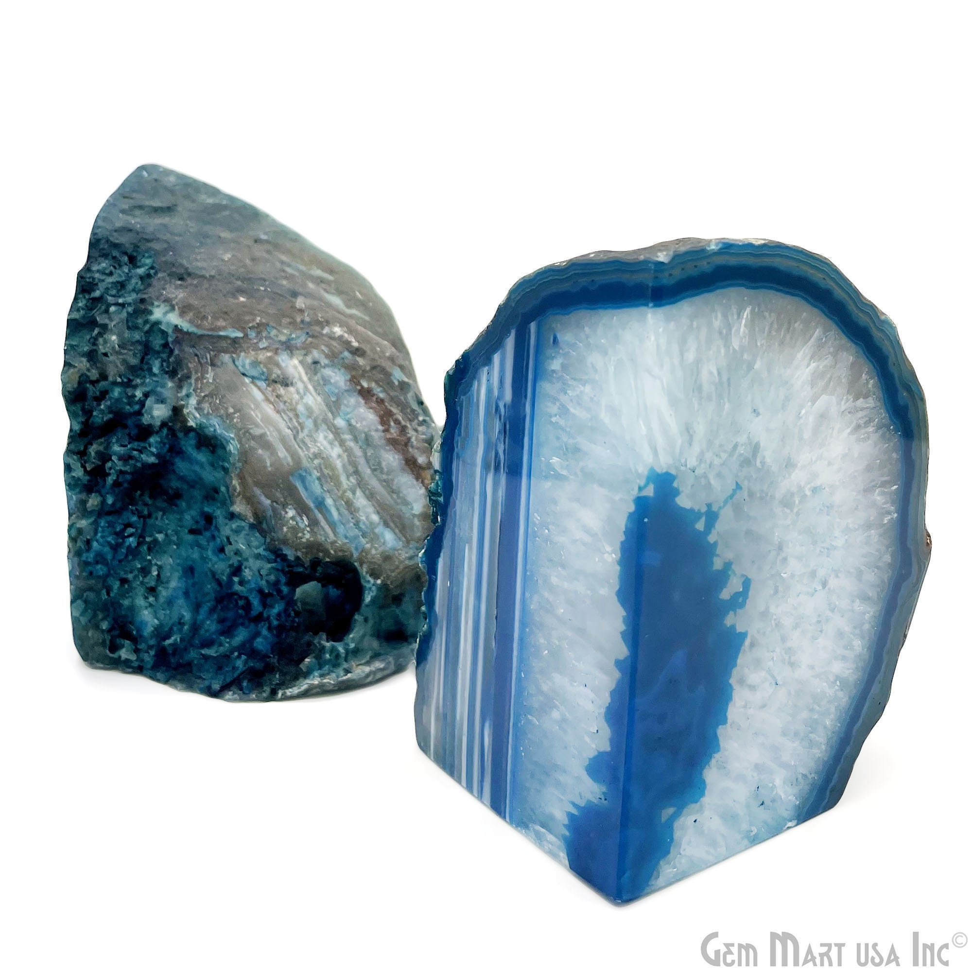 Natürlicher Achat Bookend Gefärbte Geode Buchde | Etsy