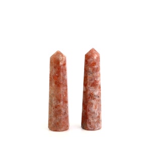 Sunstone Jumbo Terminated Gemstone, Metaphysical, Sunstone Pencil Point, Sunstone Tower, Chakra Stones, Healing Sunstone Crystal, SN-14283