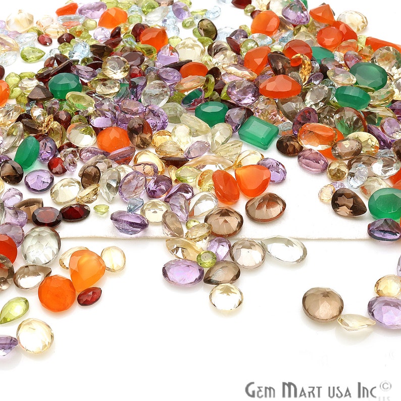 Mix Gemstone, 100% Natural Faceted Loose Gems, Wholesale Gemstones, 6-12mm, 500 Carats, GemMartUSA MX-60001 image 9