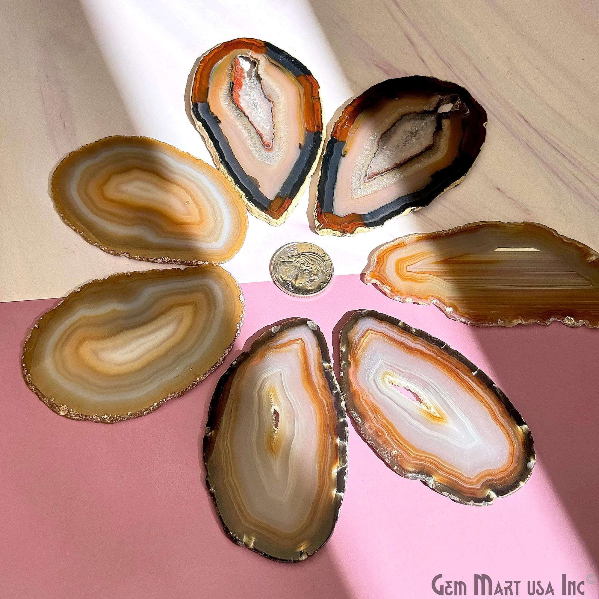 Ciondolo In Titanio Con Fetta Di Agata Geode Naturale – Multicolore – Druso Druso
