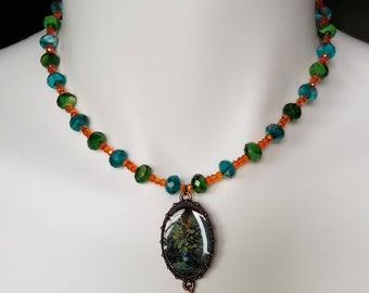 Floral Bouquet Beaded Necklace