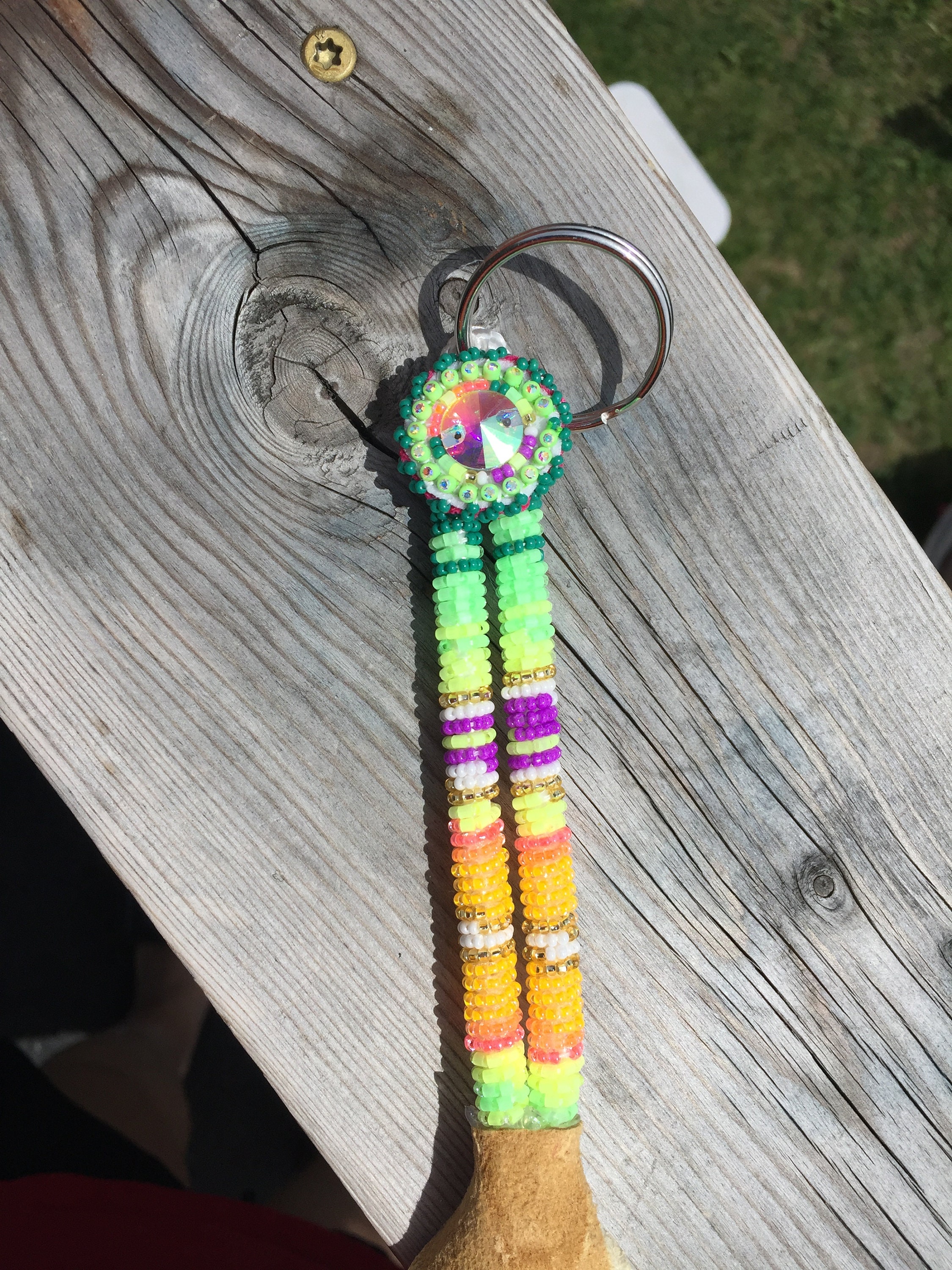 Native American Beaded Keychain Etsy