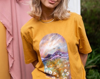 Groeien in een wild landschap T-shirt