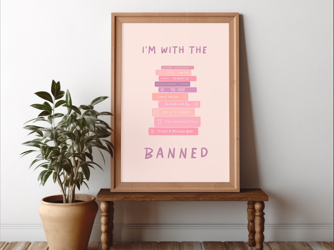 I'm With the Banned PNG Wall Art 3 Designs - Etsy