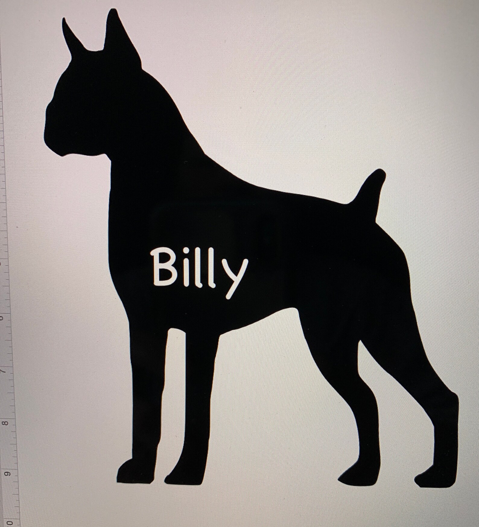 Boxer Dog Name Decal Sticker Laptop Sticker Car Truck Etsy Nederland