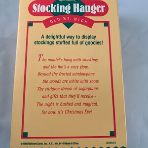 Hallmark Vintage Old St Nick Stocking Hanger 1986 | Etsy