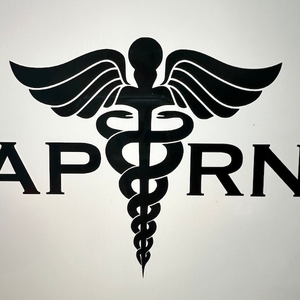Medical APRN Advanced Practice Registered Nurse Medical Caduceus  Decal Sticker - Laptop Sticker - Car Truck Vinyl Decal