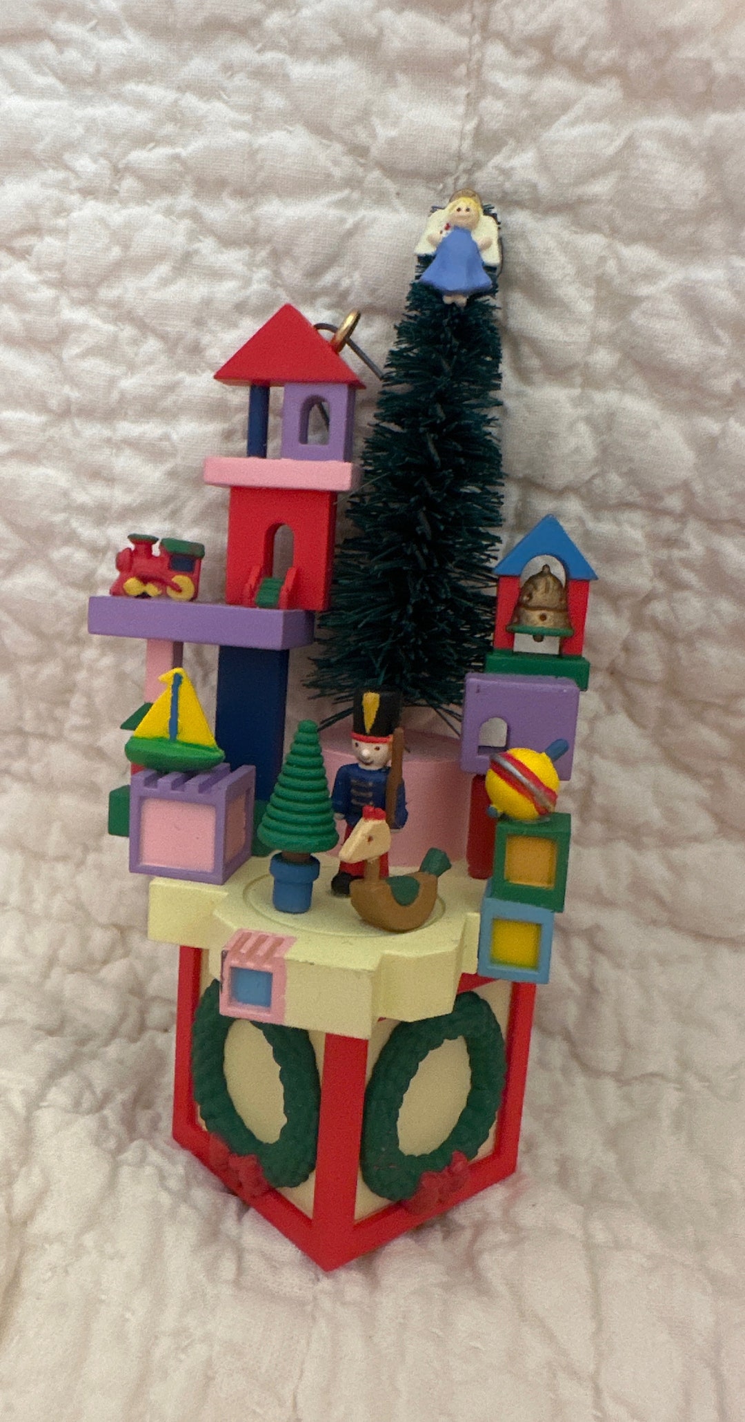 Enesco Collectible Ornament Toy to the World 1993 Christmas Tree and