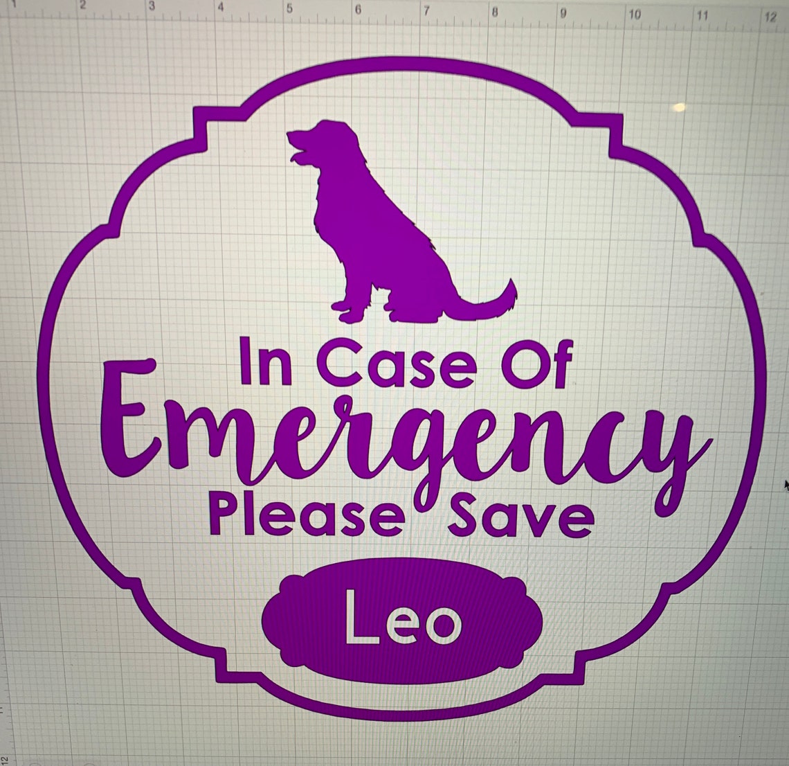 In Case Of Emergency Pet Safety Decal Sticker One Pet Etsy