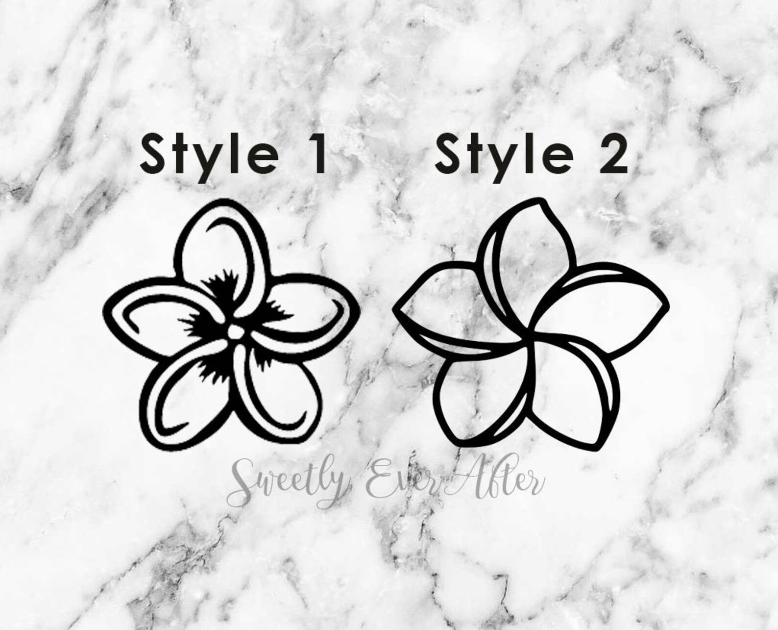 Plumeria Flower Decal Sticker Flower Sticker Hawaiian Etsy