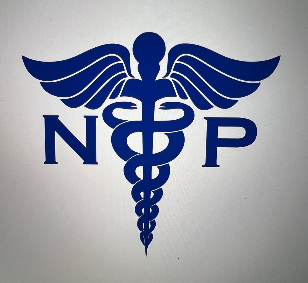 Medical NP Nurse Practitioner Medical Caduceus Vinyl Decal Laptop Car