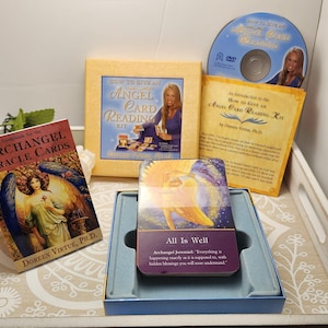 Learn to Read the Oracle Cards Kit, How to Give an Angel Card Reading Kit by Doreen Virtue. Cards, book, CD and box. This set is brand new.