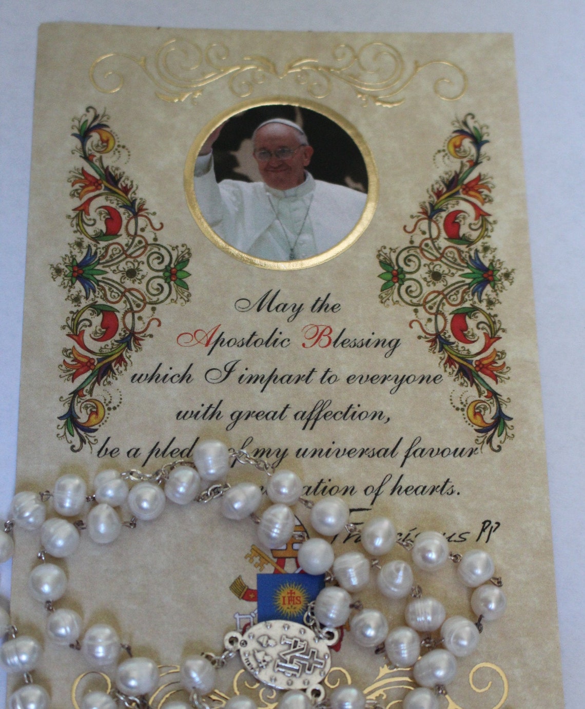 Vatican Rosary Blessed by Pope FrancesVintage Etsy