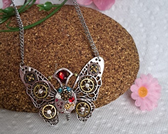 Steampunk Butterfly Pendant