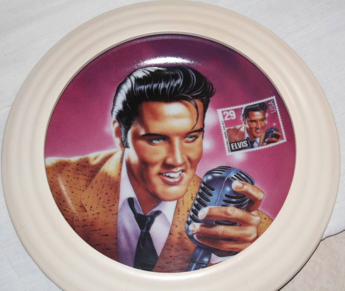 Elvis Collection5 Elvis Plates 2 Collectible Tins 1 Mug 3 Etsy