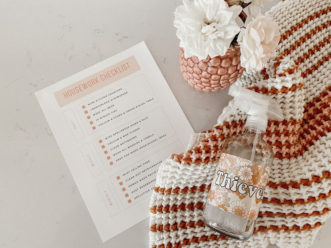 Housework Checklist Digital Download Etsy