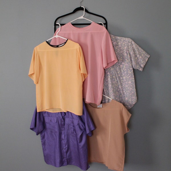 Summer vintage blouses | 1980s 1990s blouses | choose one pastel blouses