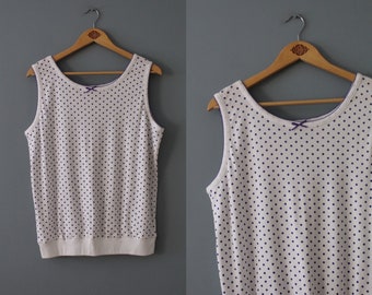 POLKA dot cotton top | 90s soft cotton crop top