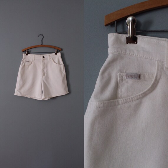 CHALK white shorts | high waisted shorts | denim w