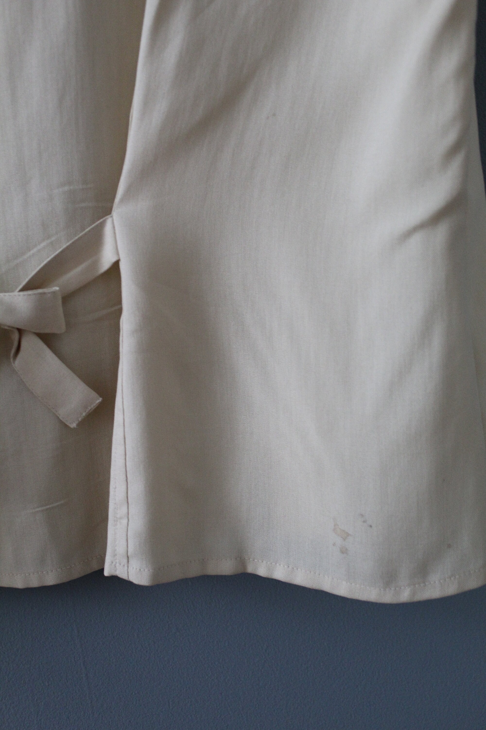 Ansley Silk Front Tie Wrap - Beige - Tees By Tina