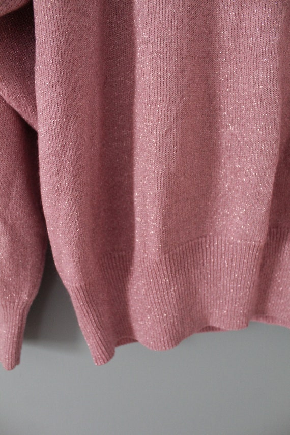 WISTERIA pink cropped top | metallic knitted swea… - image 5