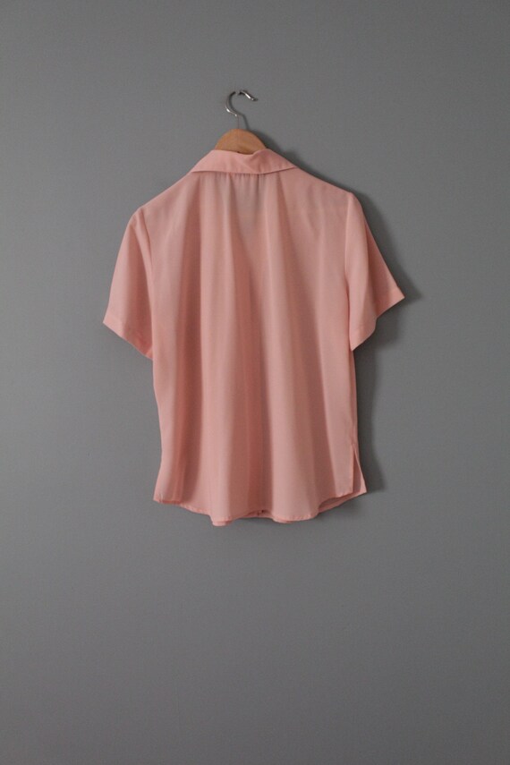 BLUSH pink summer blouse | 1980s slouchy summer t… - image 9