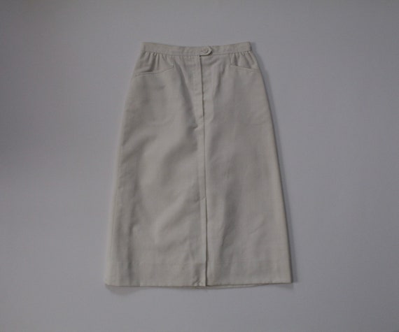 white midi skirt 1970