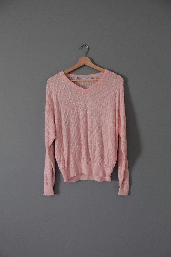 ROSE pink cropped sweater | cable knit sweater | s