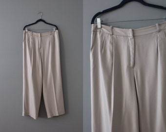 ICE gray silk pants | Talbots silk sailor pants | wide sailor pants