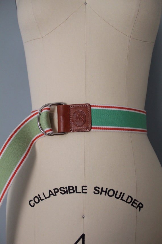 EQUESTRIAN cinch belt | canvas and leather belt |… - image 6