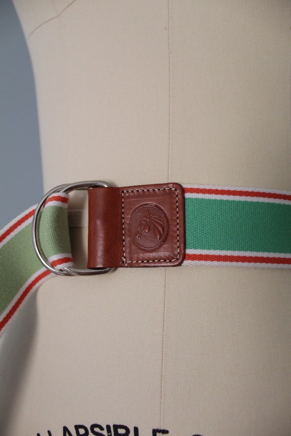 EQUESTRIAN cinch belt | canvas and leather belt | 