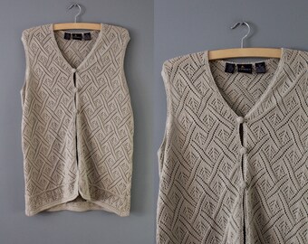 DOVE gray eyelet sweater vest | nwt Liz Claiborne vest