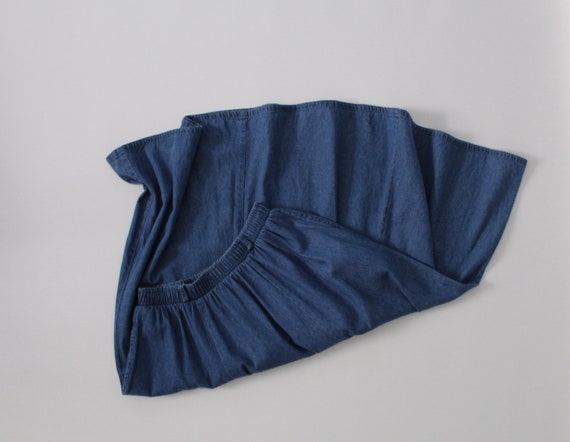 DENIM prairie skirt | full maxi skirt | indigo blu