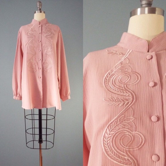 DUSTY rose tunic blouse
