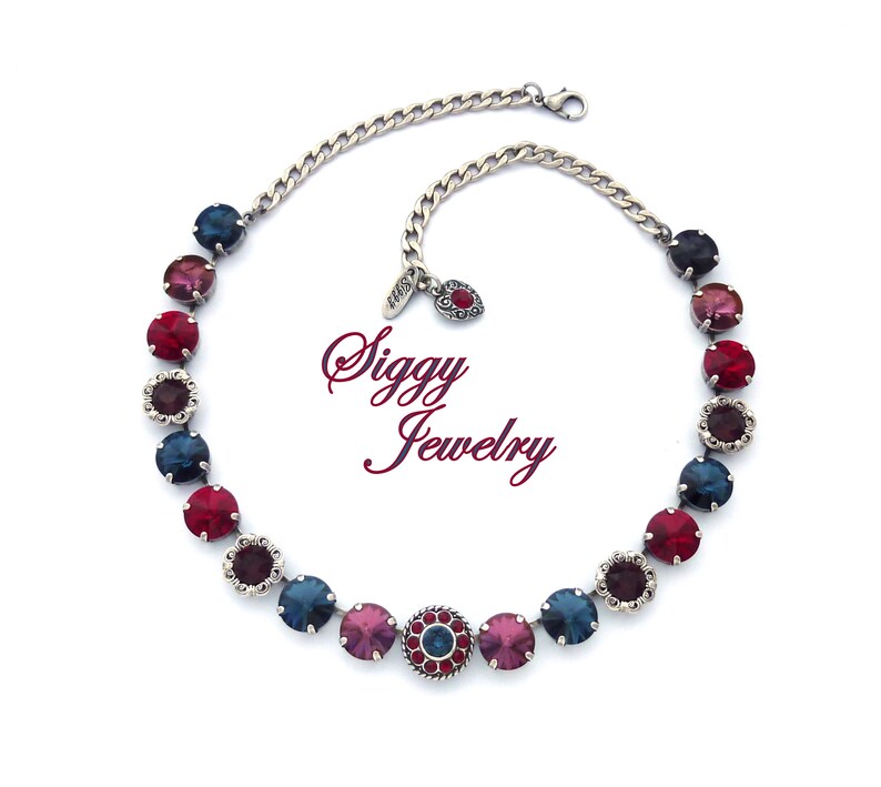 Swarovski Crystal Tennis Bracelet Necklace Earrings 12mm Etsy