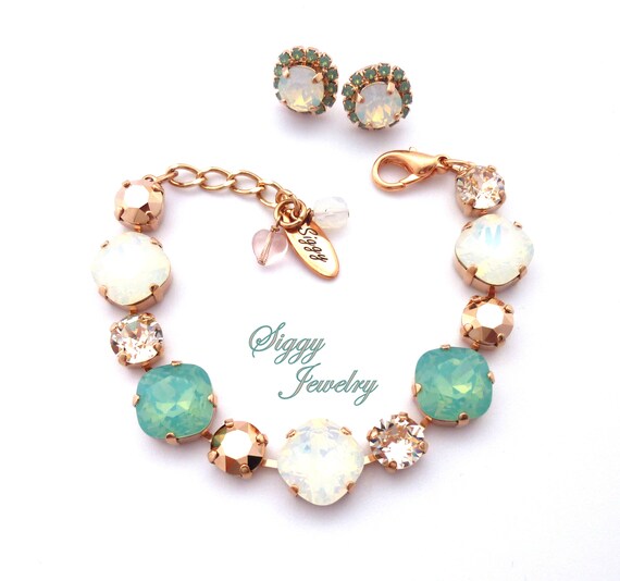 Rose Opal Cushion Cut Crystal w/Frame Necklace Rose Opal Cushion Cut Crystal w/Frame Necklace