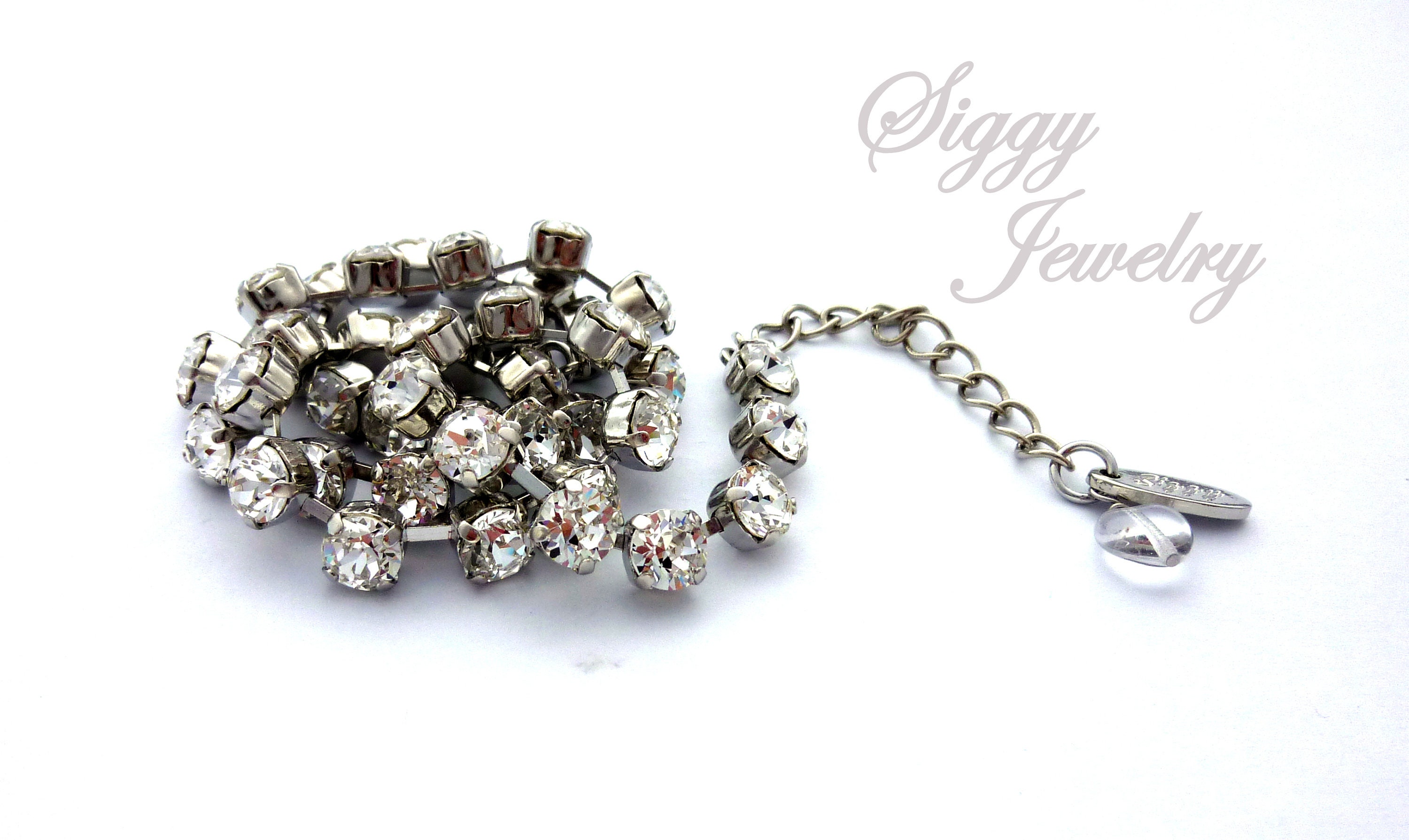 Collier Fantaisie Femme En Cristal Autrichien - Aspect Diamant Plaqué Platine - Neuf Avec étiquettes