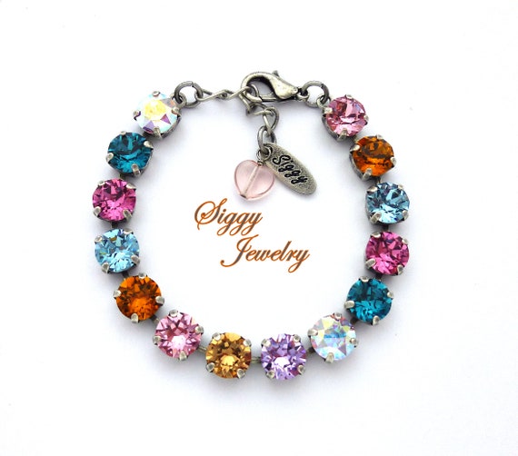 Multicolor Austria Crystal Hearts Multicolor Austria Crystal Hearts