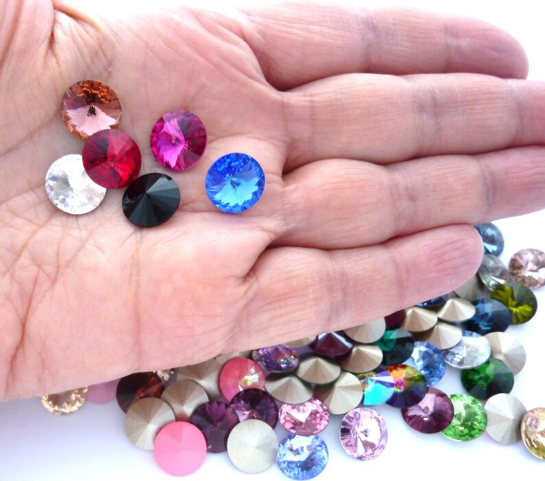 Swarovski Loose Crystals 12mm Rivoli Swarovski Item 1122 Etsy