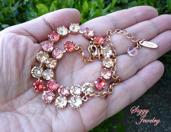 サマー ラヴィン オーストリア クリスタル テニス ブレスレットおよび