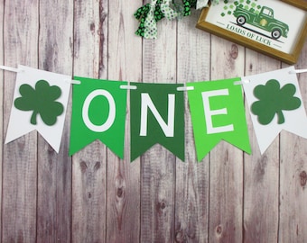 SALE!!  St. Patrick's Day Birthday Banner - Shamrock Party - Valentine's Decor-  St. Patrick's Day Birthday Decor - Age Banner