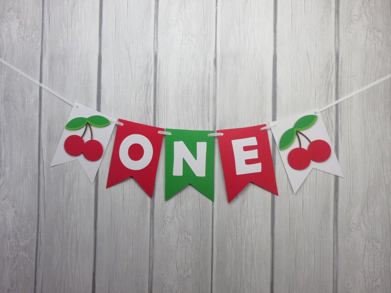 Cherry Banner Cherry Party Summer Decor- Cherry Birthday Banner Age Banner