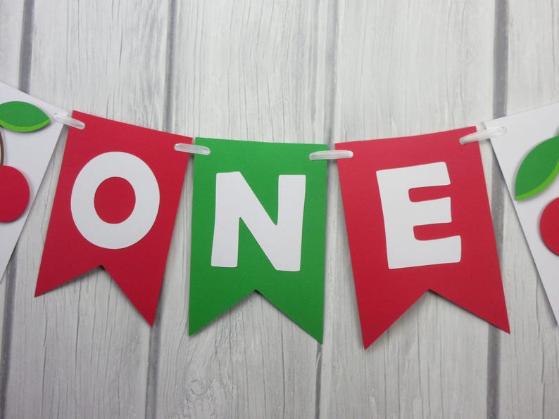 Cherry Banner Cherry Party Summer Decor- Cherry Birthday Banner Age Banner