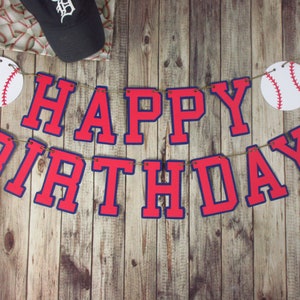 Happy Birthday Baseball Banner Baseball Party Baseball Decor immagine 1