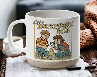 Let’s Destroy ICE Pottery Mugs, Retro Protest Mug, Satirical Mugs, Subtle Abolish ICE Mug, Anti ICE Tee, Anti Trump Fdt Protest Mug