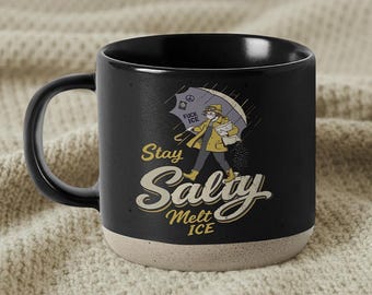 Subtle Anti Ice Stay Salty Protest Pottery Mug, Keep Ice Out Mug, Pro Immigration Mug, Anti Trump Mug, Melt Ice Mug